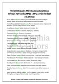 PATHOPHYSIOLOGY AND PHARMACOLOGY EXAM REVIEW&vert; TOP SCORES MADE SIMPLE &vert; TRUSTED TEST SOLUTIONS&excl;