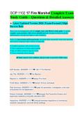 Fire Marshal SOP 1102-17 Study Guide 2026&sol;2027 &vert; 150&plus; Q&A Verified Answers