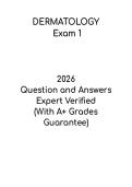 Dermatology Exam 1 PDF &ndash; Study Guide&comma; Notes & Practice Questions