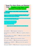 Texas Fire Alarm Rules & Statutes &lpar;TFM11&rpar; Study Guide 2026&sol;2027 &vert; 150&plus; Q&A Verified Answers