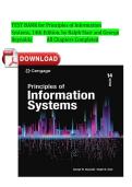 Test Bank Principles of Information Systems 14th Edition by Ralph Stair and George Reynolds ISBN 9780357139240 All Chapters Complete 2026 A&plus;