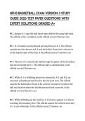 NFHS BASKETBALL EXAM VERSION 3 STUDY GUIDE 2026 TEST PAPER QUESTIONS WITH EXPERT SOLUTIONS GRADED A&plus;