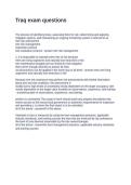 Traq exam questions and answers