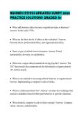 BUSINESS ETHICS UPDATED SCRIPT 2026 PRACTICE SOLUTIONS GRADED A&plus;