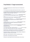 Traq Module 3- Target assessment  Questions and Answers 2026
