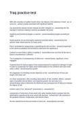 Traq practice test Questions and Answers