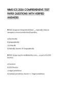 NIMS ICS 2026 COMPREHENSIVE TEST PAPER QUESTIONS WITH VERIFIED ANSWERS