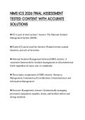 NIMS ICS 2026 FINAL ASSESSMENT TESTED CONTENT WITH ACCURATE SOLUTIONS