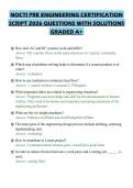 NOCTI PRE ENGINEERING CERTIFICATION SCRIPT 2026 QUESTIONS WITH SOLUTIONS GRADED A&plus;