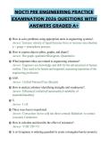 NOCTI PRE ENGINEERING PRACTICE EXAMINATION 2026 QUESTIONS WITH ANSWERS GRADED A&plus;