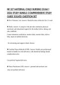 NR 327 MATERNAL-CHILD NURSING EXAM 1 2026 STUDY BUNDLE COMPREHENSIVE STUDY GUIDE SOLVED QUESTION SET