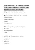 NR 327 MATERNAL-CHILD NURSING EXAM 1 2026 STUDY BUNDLE PRACTICE QUESTIONS AND ANSWERS DETAILED REVIEW