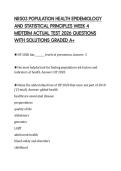 NR503 POPULATION HEALTH EPIDEMIOLOGY AND STATISTICAL PRINCIPLES WEEK 4 MIDTERM ACTUAL TEST 2026 QUESTIONS WITH SOLUTIONS GRADED A&plus;