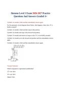 Siemens Level 1 Exam 2026-2027 Practice Questions And Answers Graded A&plus;