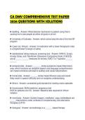 CA DMV COMPREHENSIVE TEST PAPER 2026 QUESTIONS WITH SOLUTIONS