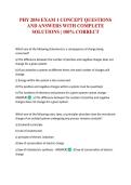 PHY 2054 EXAM 1 CONCEPT QUESTIONS AND ANSWERS WITH COMPLETE SOLUTIONS &vert; 100&percnt; CORRECT 