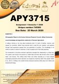 APY3715 Assignment 1 &lpar;COMPLETE ANSWERS&rpar; Semester 1 2026 - DUE 25 March 2026