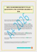 HIM 130 REIMBURSEMENT EXAM QUESTIONS AND ANSWERS GRADED A&plus; 2026