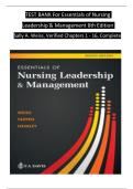 Test Bank for Essentials of Nursing Leadership & Management&comma; 8th Edition by Sally A&period; Weiss & Ruth M&period; Tappen