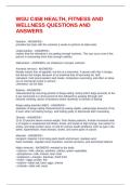 WGU C458 HEALTH&comma; FITNESS AND WELLNESS QUESTIONS AND ANSWERS