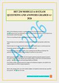HIT 230 MODULE 6-10 EXAM QUESTIONS AND ANSWERS GRADED A&plus; 2026