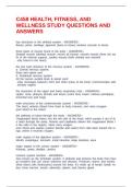 C458 HEALTH&comma; FITNESS&comma; AND WELLNESS STUDY QUESTIONS AND ANSWERS