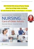 Test Bank for Advanced Practice Nursing in the Care of Older Adults&comma; 3rd Edition by Laurie Kennedy-Malone