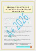 HIMS 5620 CUMULATIVE EXAM REVIEW QUESTIONS AND ANSWERS GRADED A&plus; 2026