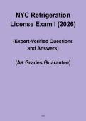 NYC Refrigeration License Exam I &vert; Study Guide & Practice Questions &lpar;PDF&rpar;