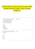 CCRP SOCRA Exam with all Correct & 100&percnt; Verified Answers &vert;Latest Version &vert;Already Graded A&plus;