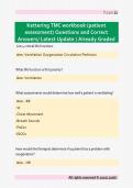 Kettering TMC Workbook Patient Assessment Questions and Correct Answers Latest Update