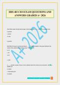 IDIS 403 CH 8 EXAM QUESTIONS AND ANSWERS GRADED A&plus; 2026