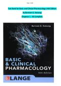 Test Bank for Basic and Clinical Pharmacology&comma; 14th Edition by Bertram G&period; Katzung