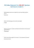 PSI Online Manicurist Test 2026-2027 Questions And Answers Graded A&plus;