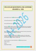 ITLS EXAM QUESTIONS AND ANSWERS GRADED A&plus; 2026