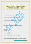 KNR 311 EXAM 2 QUESTIONS AND ANSWERS GRADED A&plus; 2026