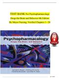 Test Bank for Psychopharmacology&colon; Drugs&comma; the Brain&comma; and Behavior&comma; 4th Edition by Jerrold S&period; Meyer & Linda F&period; Quenzer
