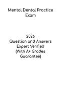 Mental Dental Practice Questions PDF &ndash; Study Guide & Exam Prep for Dental Students
