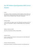 Nur 301 Midterm Exam Questions With Correct Answers