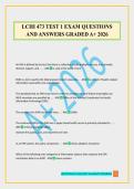 LCHI 473 TEST 1 EXAM QUESTIONS AND ANSWERS GRADED A&plus; 2026