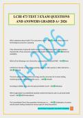 LCHI 473 TEST 3 EXAM QUESTIONS AND ANSWERS GRADED A&plus; 2026