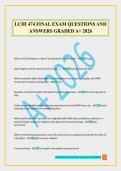 LCHI 474 FINAL EXAM QUESTIONS AND ANSWERS GRADED A&plus; 2026
