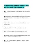 CCNA 200-301 EXAMINATION SET 2026 SOLVED QUESTIONS GRADED A&plus;