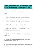 CCNA 200-301 BOARD EVALUATION 2026 GUARANTEED PASS ANSWERS GRADED A&plus;
