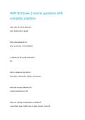NUR 301 Exam 2 review questions with complete solutions 