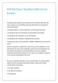 NUR 301 Exam 1 Questions With Correct Answers