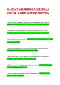 NU185 COMPREHENSIVE QUESTIONS COMPLETE WITH VERIFIED ANSWERS