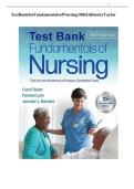 Test Bank Guide For Fundamentals Of Nursing &colon; The Art And Science Of Person-Centered Care Tenth &comma; North American Edition By Carol R&period; Taylor&comma; Pamela B Lynn & Jennifer L Bartlett ALL Chapters With Complete Answers & Explanation In Every Question ISBN&colon;978197