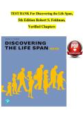 Test Bank for Discovering the Life Span&comma; 5th Edition by Robert S&period; Feldman