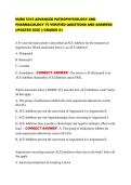 NURS 5315 ADVANCED PATHOPHYSIOLOGY AND  PHARMACOLOGY 75 VERIFIED QUESTIONS AND ANSWERS  UPDATED 2026 &vert;&vert; GRADED A&plus; 